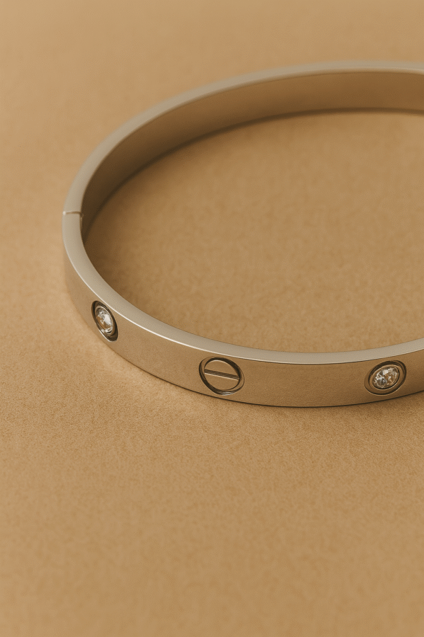 H&A Silver Steel Luxe Stone Bracelet