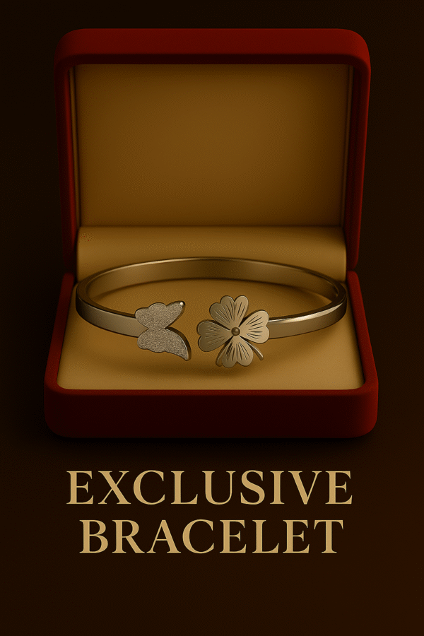 Elegant Steel Bracelet with Butterfly and Flower Charms – H&A Jewelry